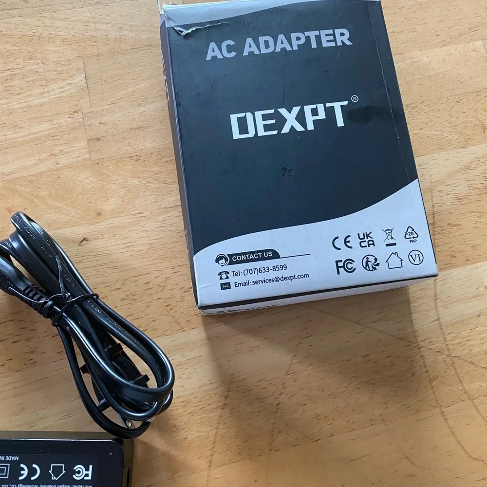 Lenovo Black Power Adapter for Tablets with Long Cables
